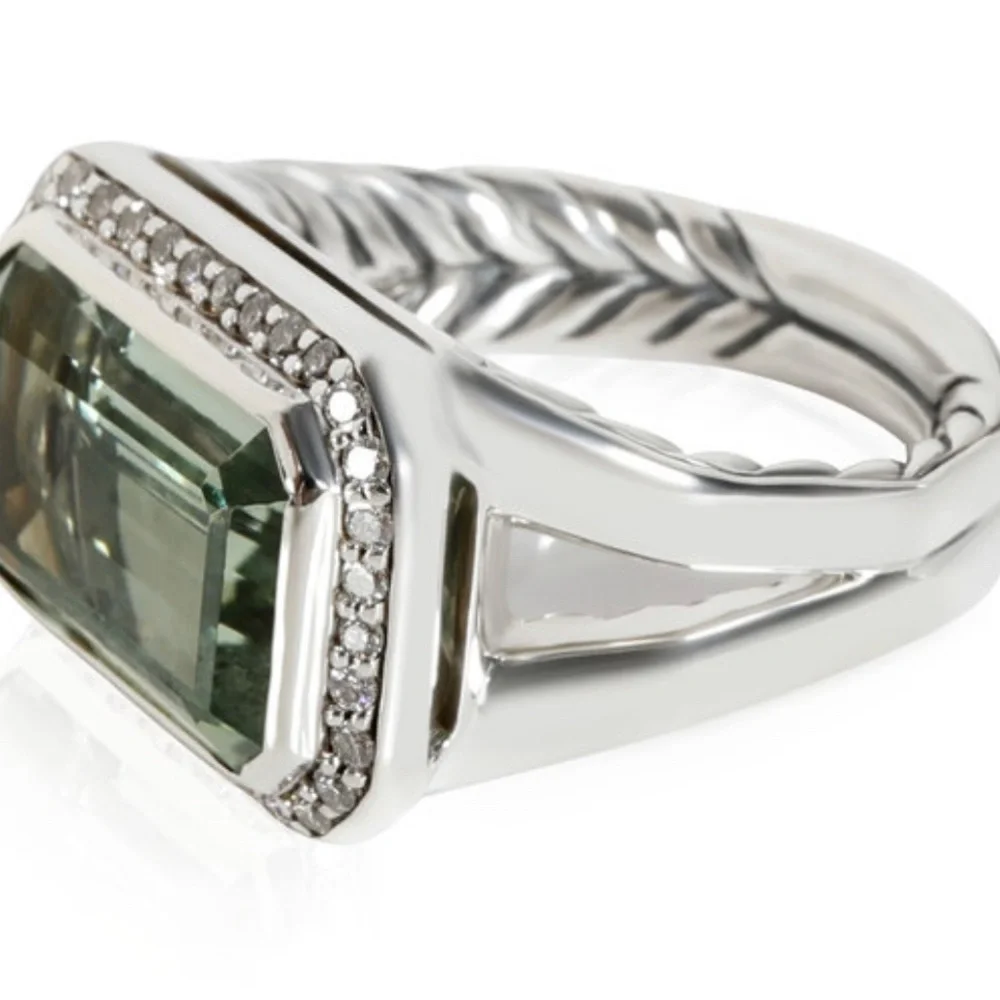 David Yurman Prasiolite statement ring - Picture 3 of 8